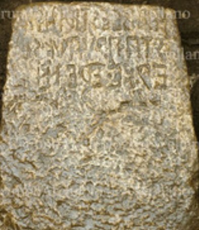To Maius Vestiricius, son of Maius, he (?) ... placed (as) a boundary (or: placed the boundary stones) for the surveillance (?) � quaestor ... carried out (the work).