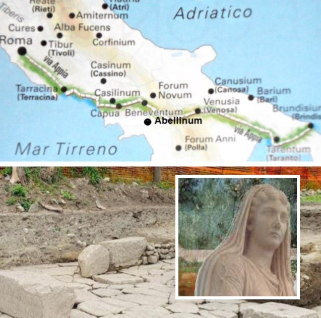 Route of the Via Appia, a part of the way emerged from an archaeological excavation and Livia Drusilla.