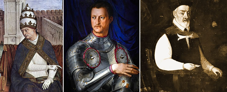 Pope Pius II (1405-1464) - Cosimo I de' Medici (1519-1574) - Ugolino Grifoni (1504-1576)