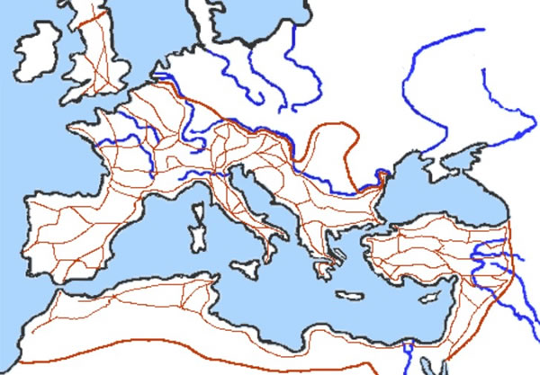 200,000 miles of Roman roads provided the framework for empire