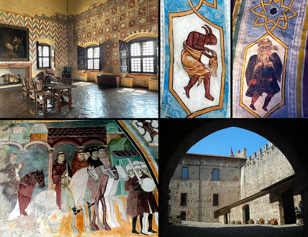 Frescoes inside the Borromean Fortress