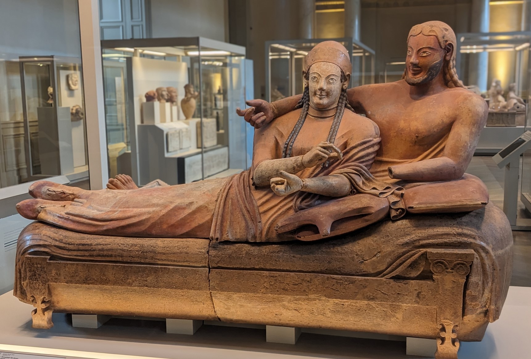 Sarcophagus of the Spouses, c. 520 BCE, Louvre Mouseum, Room 18.