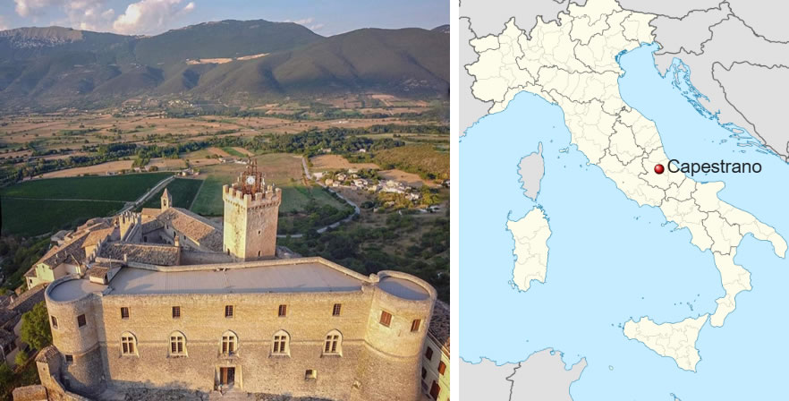 View of Capestrano and its castle (L'Aquila)
