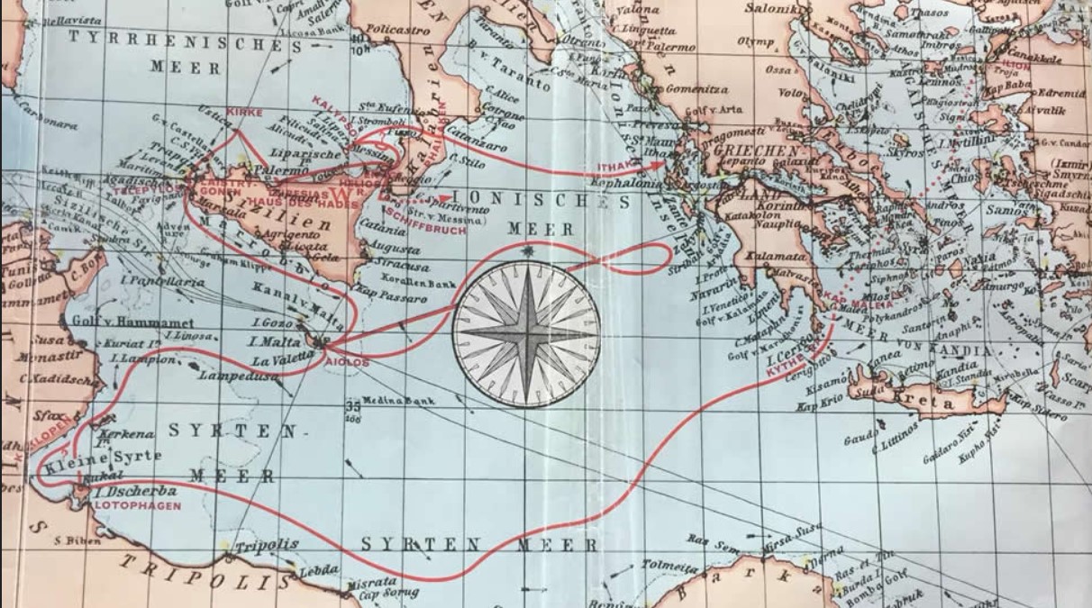 Ulysses' journey according to Armin Wolf, 1968.