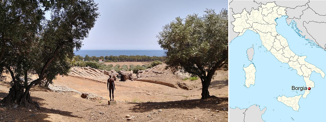 The Roman amphitheatre excavated only partially is the only one in Calabria - Archaeological Park of Scolacium.