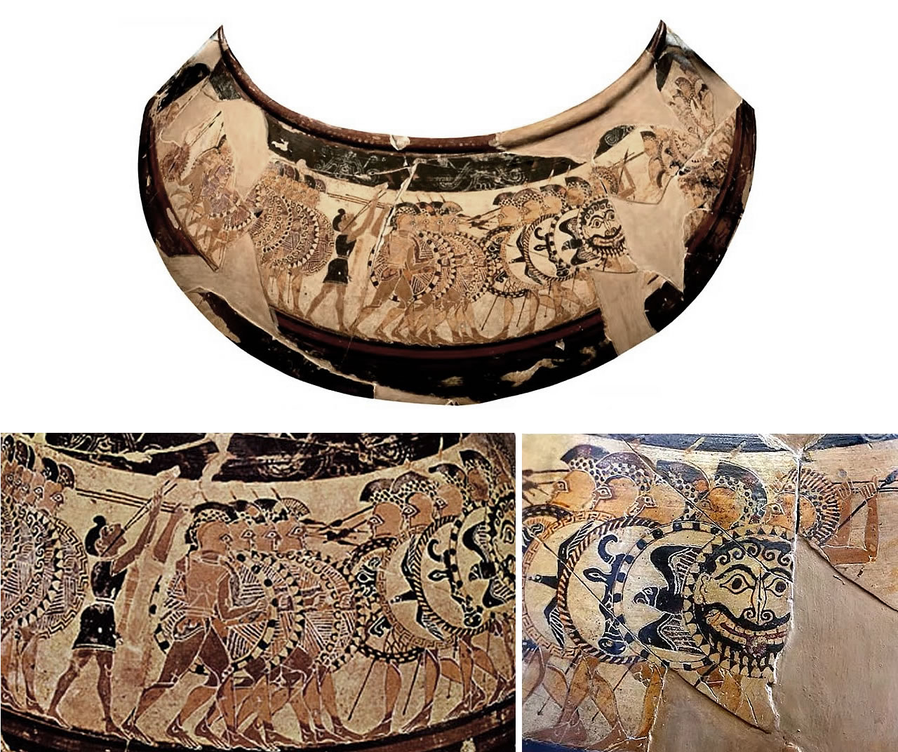 Details of the Chigi olpe – hoplite combat