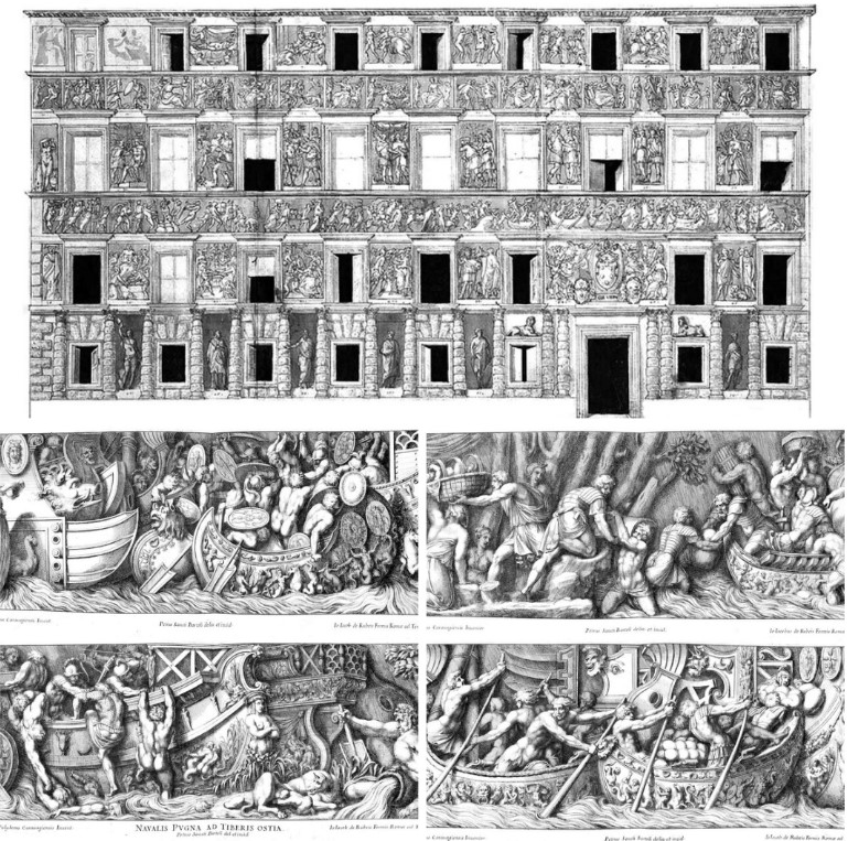 Designs of façade decorations by Polidoro da Caravaggio and Maturino da Firenze for Gaddi's Palace, held at Vienna’s Albertina MuseumDesigns of façade decorations by Polidoro da Caravaggio and Maturino da Firenze for Gaddi's Palace, held at Vienna’s Albertina Museum