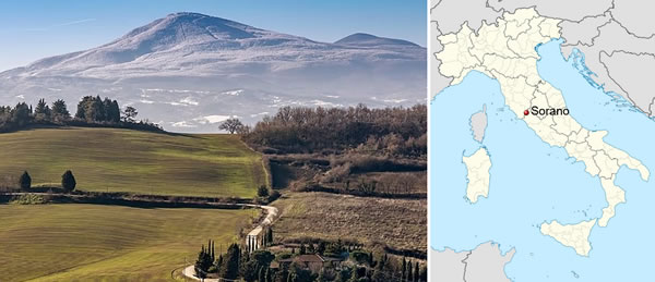 Mount Amiata and Sorano (Grosseto, Italy)