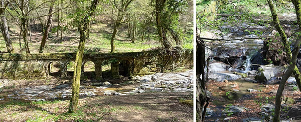 Section of the 19th-century aqueduct and the Lente River - Vitozza, Sorano (Grosseto, Italy)