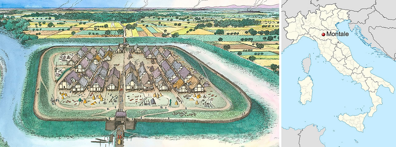 Terramare of Montale, reconstruction by Riccardo Merlo