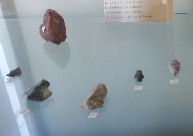 Some artifacts have been found at Monte Poggiolo- Museum of man and environment, Palazzo Pretorio, Terra del Sole, Castrocaro Terme and Terra del Sole (FC)