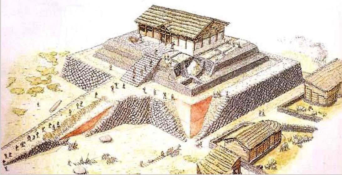 A reconstruction of the Altar of Monte d'Accoddi