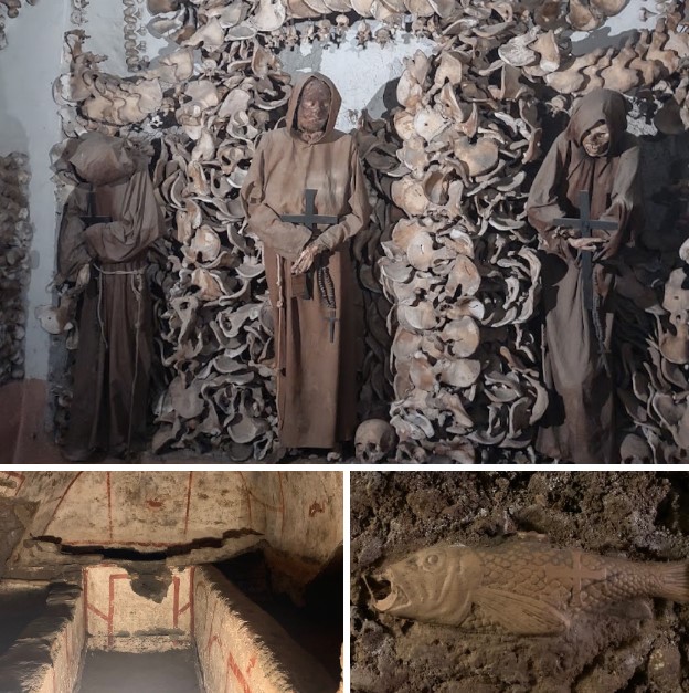  Interior of the Catacombs of San Pancrazio.
