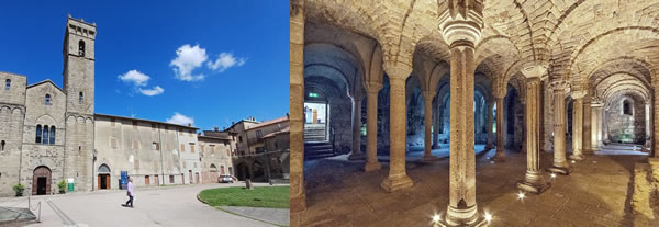 'Chiesa delle Colonne' (Church of pillars) or Abbey of San Salvatore (Siena, Italy)
