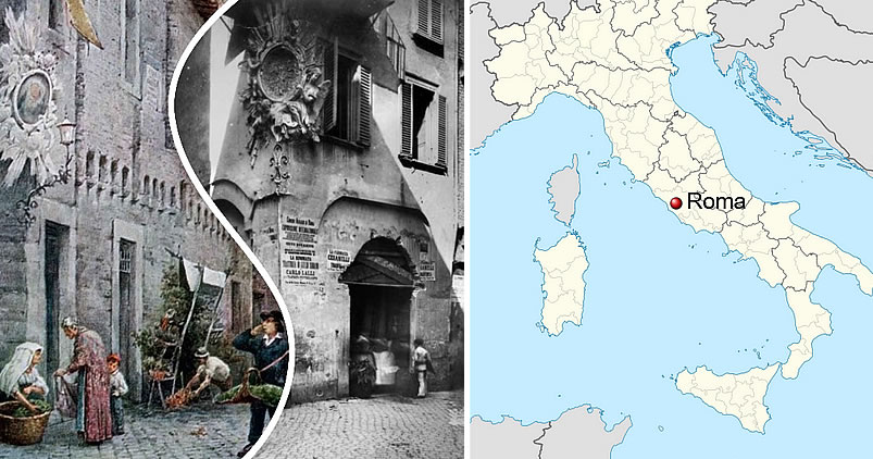 Pippi's home on Macel de' Corvi.