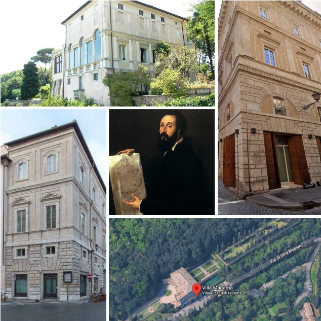 Villa Lante, Palazzo Alberini, Palazzo Cenci-Maccarani, and Villa Madama.