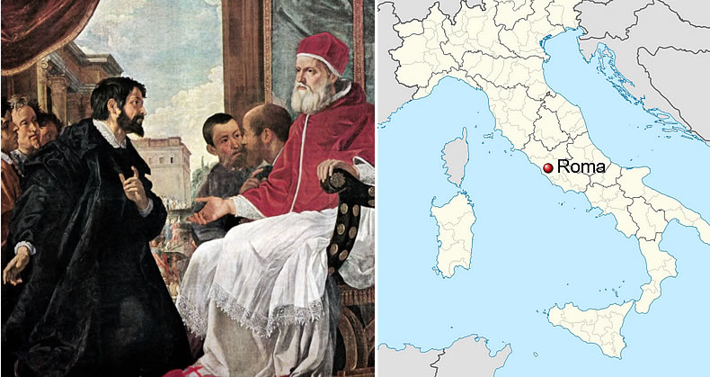  Julius II meets Michelangelo Buonarroti at Bologna (1475-1564 Florentine)