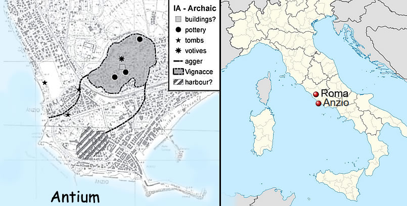 Proto-historic and Archaic remains at Antium