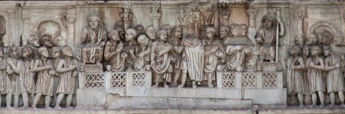 Rostra – Constantinian Frieze, detail of the Adlocutio