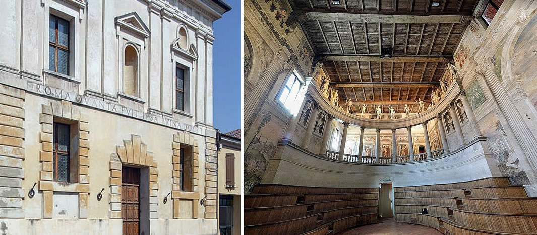'Roma quanta fuit ipsa ruina docet'(How great Rome was, its very ruin teaches), the inscription that stands out on the 'Teatro all'Antica' in Sabbioneta (Mantua, Italy)