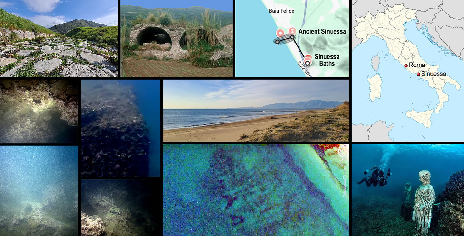 Remains of a Roman villa and the submerged city - Sinuessa