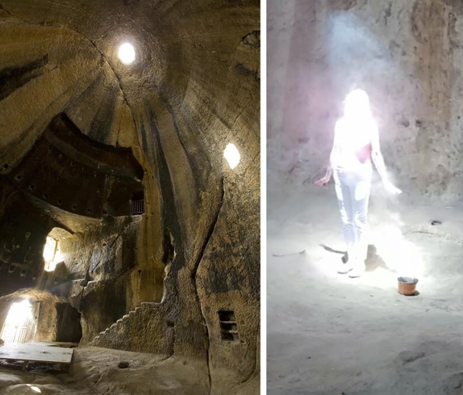 The Gurfa Caves - In the days around the summer solstice, at noon on June 21st, the sunlight creates a magical transfiguration effect on anyone standing beneath the blade of light. This phenomenon is also known as 