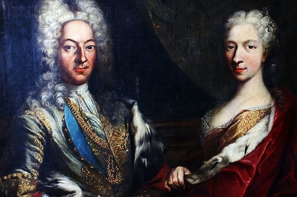  So-called portrait of Victor Amadeus II of Savoy (1666-1732) and his wife Anne Marie d'Orléans (1669-1728).