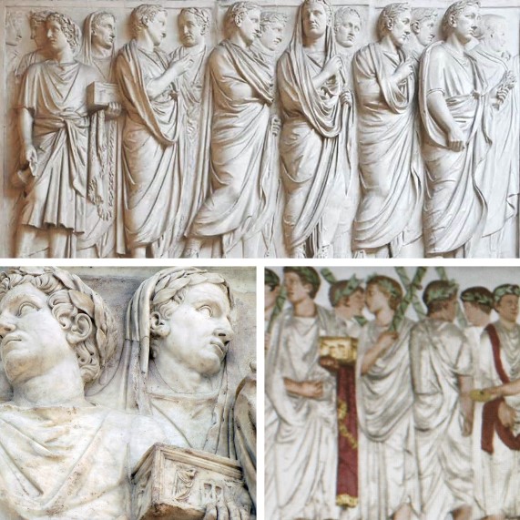 Two scenes of acerra depiction on <i>Ara Pacis</i> relief