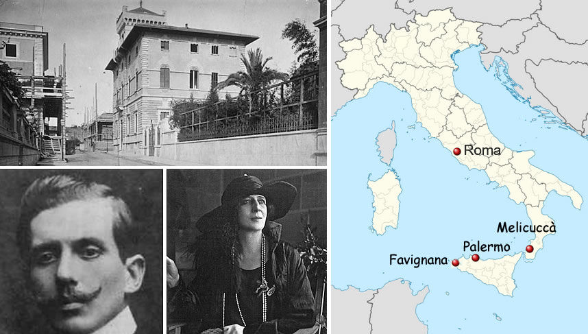 The Florio Villa on Via Abruzzi in Rome – Franca and Ignazio Florio Jr. (1903).